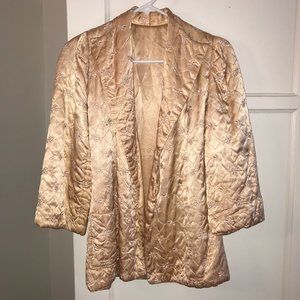 Vintage 1930's baby pink silk embroidered jacket